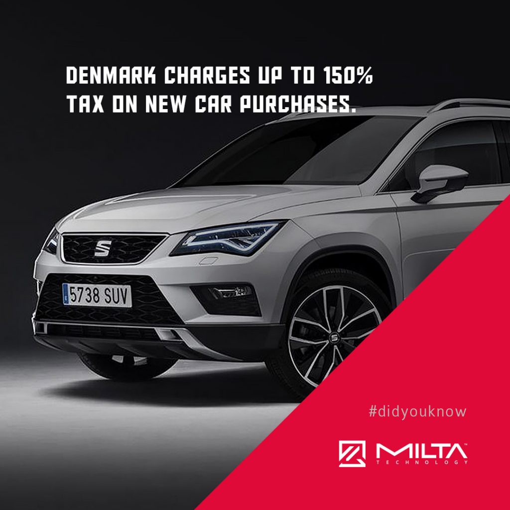 Denmark charges up to 150% Tax on new car purchases MILTA Technology Denmark charges up to 150% Tax on new car purchases MILTA Technology