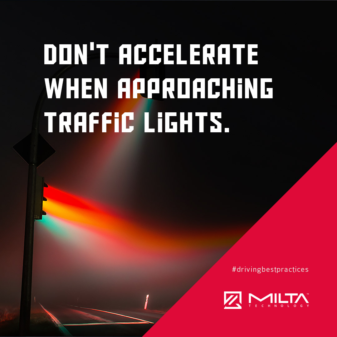 Don't accelerate when approaching traffic lights MILTA Technology