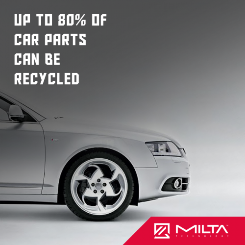 Up to 80 of a car parts can be recycled MILTA Technology
