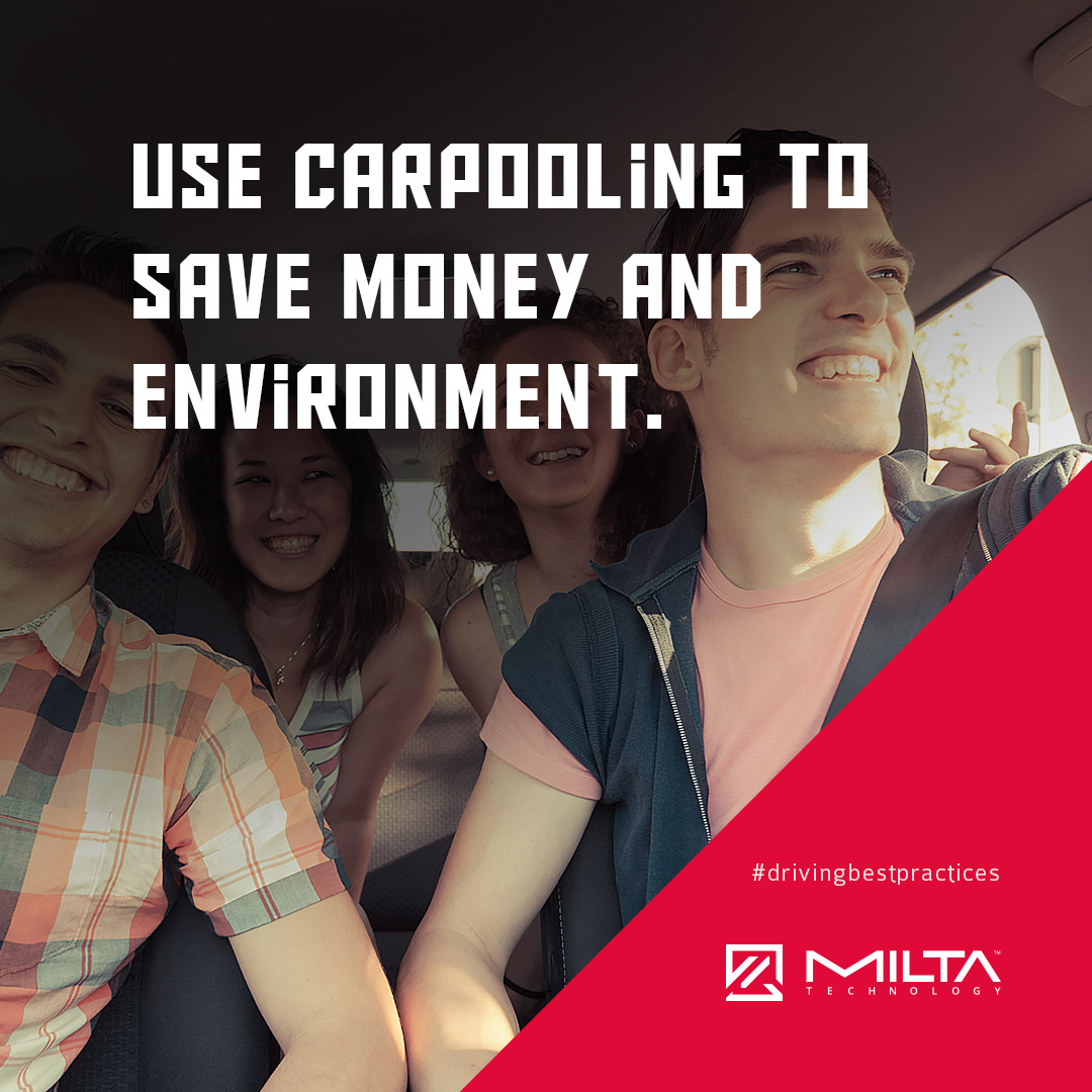 Use carpooling to save money and environment MILTA Technology