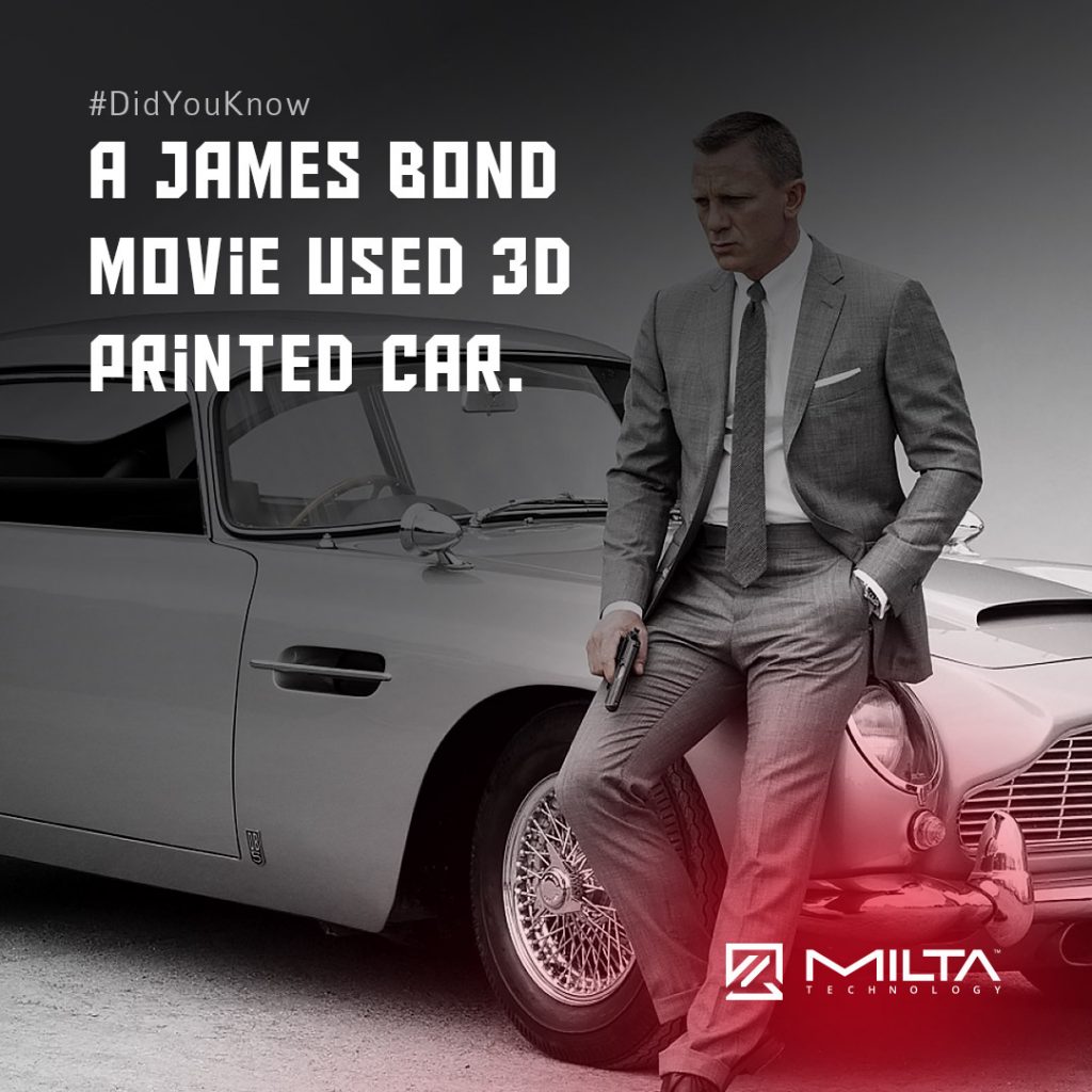 A James Bond Movie Used 3D Printed Car MILTA Technology A James Bond Movie Used 3D Printed Car MILTA Technology