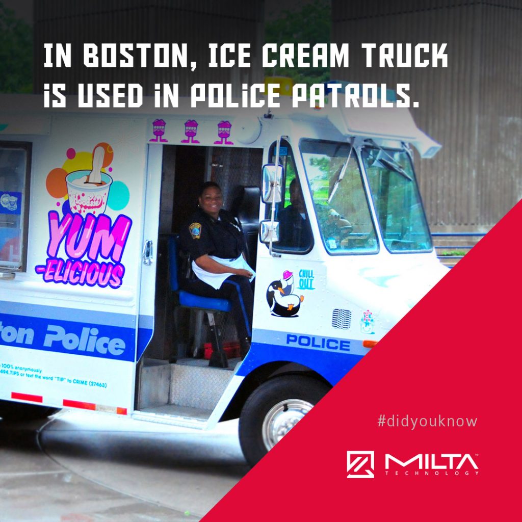 In Boston, Ice cream truck is used in police patrols MILTA Technology In Boston, Ice cream truck is used in police patrols MILTA Technology