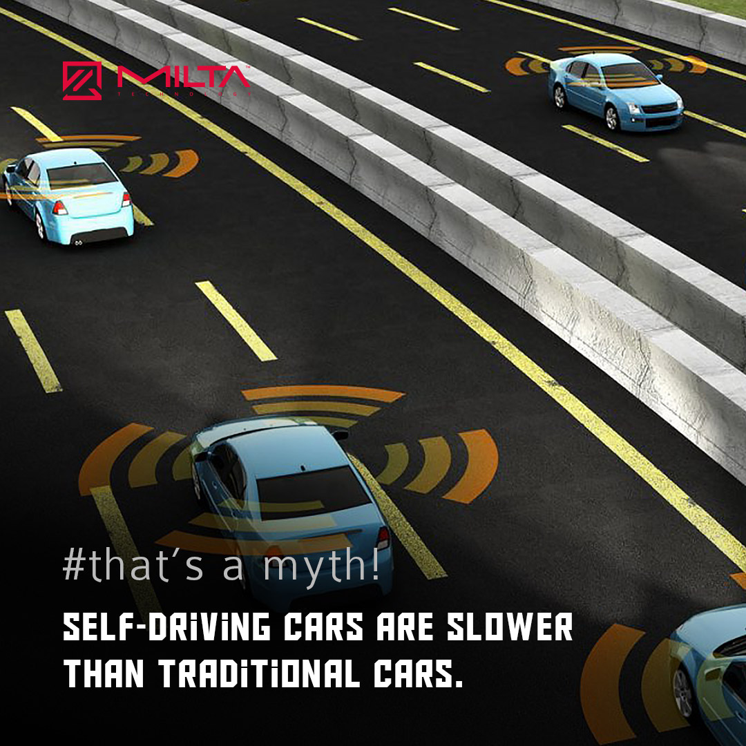 Self-driving cars are slower than traditional cars MILTA Technology